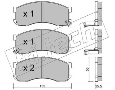 fri.tech. 409.0 Тормозные колодки и сигнализаторы  для MAZDA 626 III Hatchback (GD) 2.2 12V