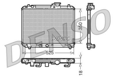 Радиатор, охлаждение двигателя DENSO DRM47002 для SUZUKI BALENO