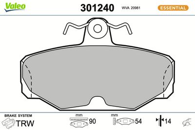 SET PLACUTE FRANA FRANA DISC VALEO 301240