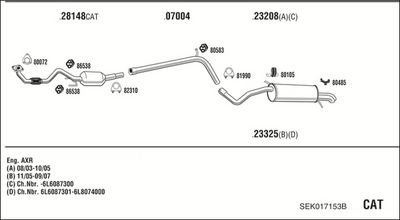 ABGASANLAGE WALKER SEK017153B
