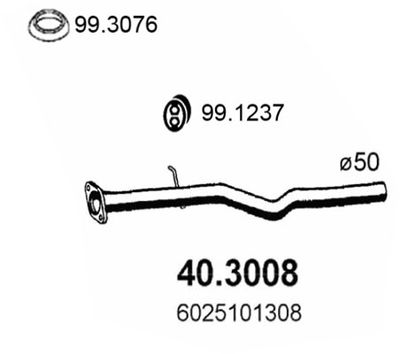 Rura wydechowa ASSO 40.3008
