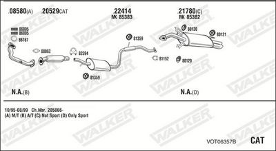 Изпускателна система WALKER VOT06357B