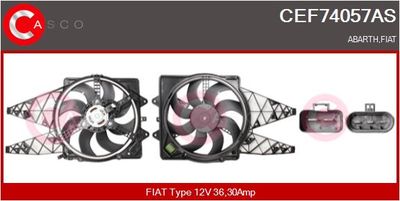 Elektromotor, větrák chladiče CASCO CEF74057AS
