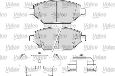 Комплект тормозных колодок, дисковый тормоз VALEO 601686 для OPEL KARL
