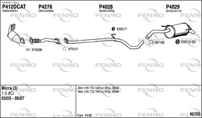 Układ wydechowy FENNO NI705