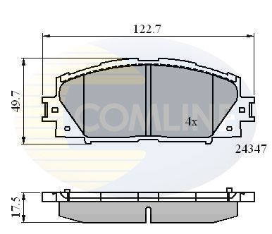 Комплект тормозных колодок, дисковый тормоз COMLINE CBP01612 для DAIHATSU CHARADE