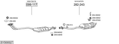 Изпускателна система BOSAL SYS00527