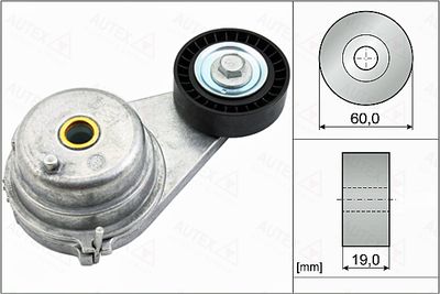 Натяжитель ремня, клиновой зубча AUTEX 655082 для SMART FORTWO