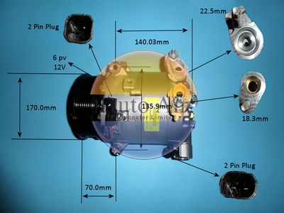 Compressor, air conditioning Auto Air Gloucester 14-0800