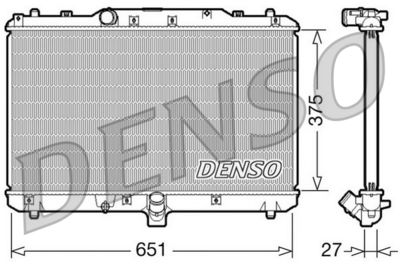 DENSO DRM47022 Радиатор охлаждения двигателя  для FIAT SEDICI (Фиат Седики)