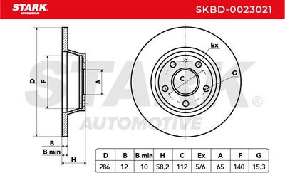 спирачен диск STARK SKBD-0023021