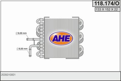 AHE 118.174/O Радиатор охлаждения двигателя для MERCEDES-BENZ C-CLASS T-Model (S203)