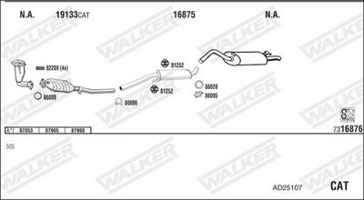 Изпускателна система WALKER AD25107