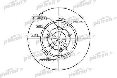 Тормозной диск PATRON PBD1585 для MERCEDES-BENZ E-CLASS