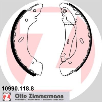 stabdžių trinkelių komplektas 109901188 ZIMMERMANN