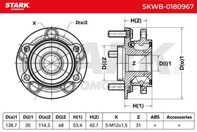 комплект колесен лагер STARK SKWB-0180967
