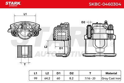 спирачен апарат STARK SKBC-0460304