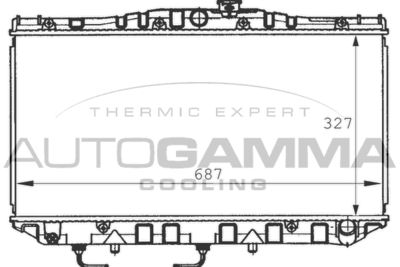 Радиатор, охлаждение двигателя AUTOGAMMA 100989 для TOYOTA CAMRY