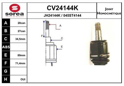 GELENKSATZ ANTRIEBSWELLE