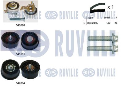 RUVILLE 550317 Комплект ГРМ  для OPEL TIGRA (Опель Тигра)