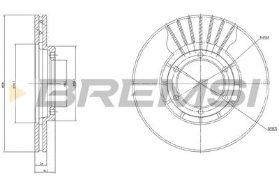 Тормозной диск BREMSI CD6487V для CARBODIES FX