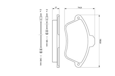 Brake Pad Set, disc brake 0 986 460 951