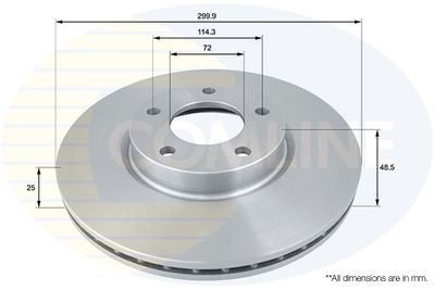 спирачен диск COMLINE ADC0447V
