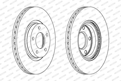 спирачен диск FERODO DDF1312C