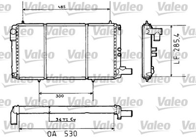 VALEO 730635 Радіатор охолодження двигуна для CITROËN (Ситроен)