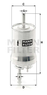 MANN-FILTER WK 59 x Топливный фильтр  для AUDI A2 (Ауди А2)