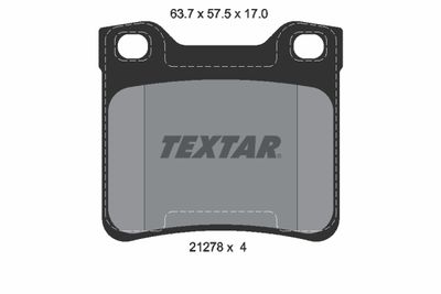 Комплект тормозных колодок, дисковый тормоз TEXTAR 2127803 для PEUGEOT 406