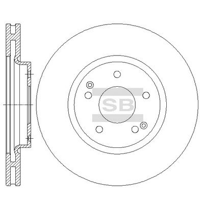 Тормозной диск Hi-Q SD3042 для SSANGYONG ACTYON