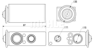 Expansionsventil, klimatanläggning MAHLE AVE 18 000P
