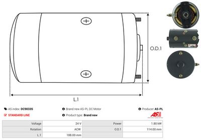 MOTOR ELECTRIC AS-PL DC9033S 3