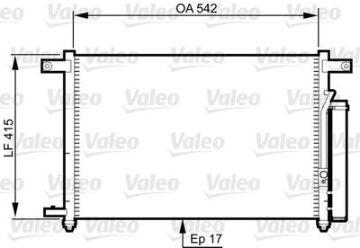 VALEO 814344 Радиатор кондиционера  для CHEVROLET AVEO (Шевроле Авео)