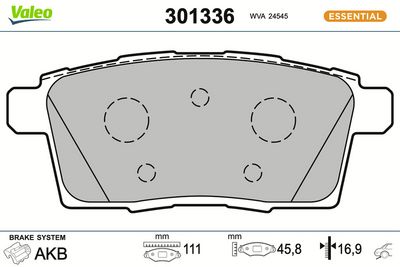 BREMSBELAGSATZ SCHEIBENBREMSE