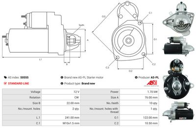 STARTER AS-PL S0555 4