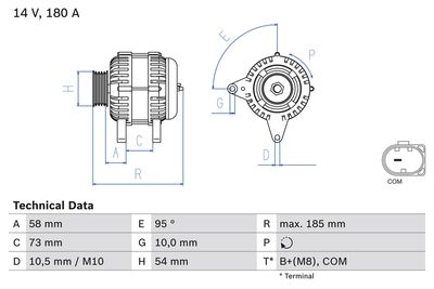 Alternator 0 986 082 850