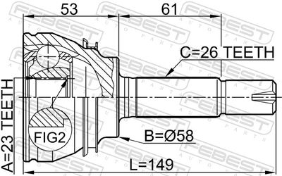 Joint Kit, drive shaft 0110-054