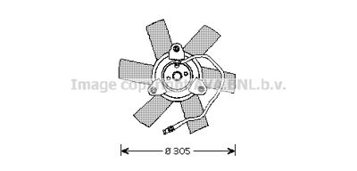 Вентилятор, охлаждение двигателя AVA QUALITY COOLING PE7514 для PEUGEOT 309