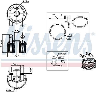 RADIATOR RACIRE ULEI CUTIE DE VITEZE AUTOMATA NISSENS 91507 5