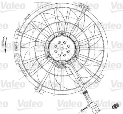 Вентилятор, охлаждение двигателя VALEO 698542 для PEUGEOT EXPERT