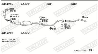 Изпускателна система WALKER TOK022467AA