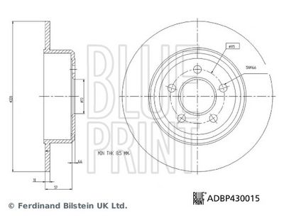 BREMSSCHEIBE BLUE PRINT ADBP430015 2