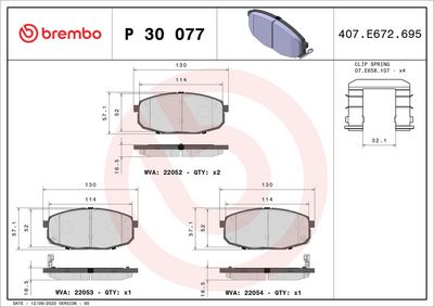 Brake Pad Set, disc brake P 30 077