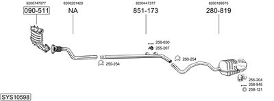 Układ wydechowy BOSAL SYS10598
