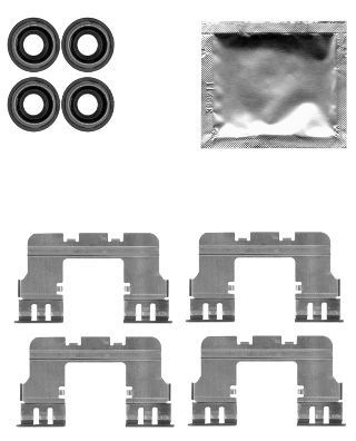 Комплектующие, колодки дискового тормоза HELLA 8DZ 355 204-771 для CHRYSLER 300C