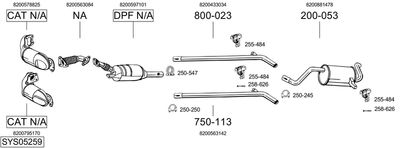 Układ wydechowy BOSAL SYS05259