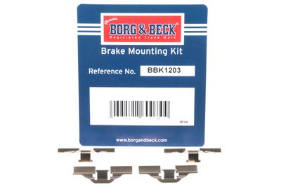 комплект принадлежности, дискови накладки BORG & BECK BBK1203