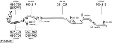 SISTEM DE ESAPAMENT BOSAL SYS27482